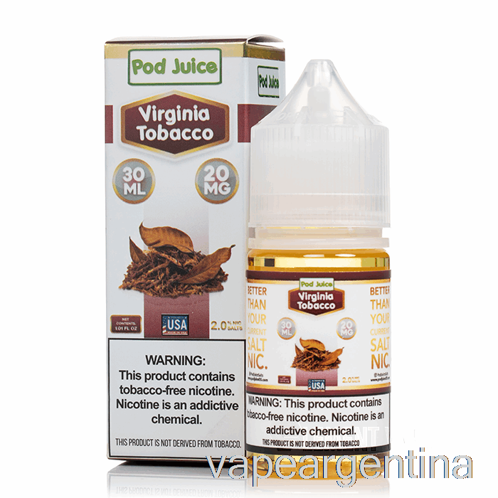 Tabaco Virginia - Jugo De Vaina - 30ml 35mg Vape Argentina